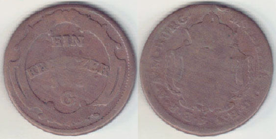 1772 G Austria 1 Kreuzer (Burgau) A003215